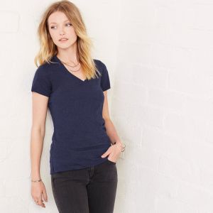 Triblend Short Sleeve Deep V-Neck Tee