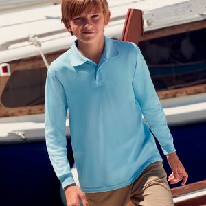 Kids 65/35 Long Sleeve Polo