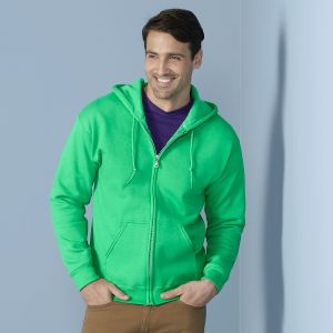 50/50 heavy blend men's full zip hood