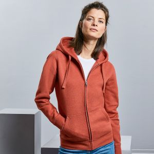 Ladies´ Authentic Melange Zipped Hood Sweat