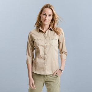 Ladies' Roll 3/4 Sleeve Shirt