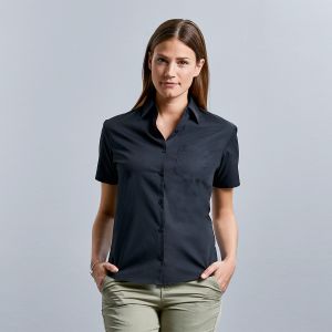 Ladies' Short Sleeve Pure Cotton Poplin Shirt