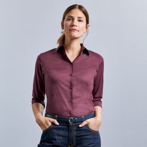 Ladies' 3/4 Sleeve Easy Care Fitted Shirt