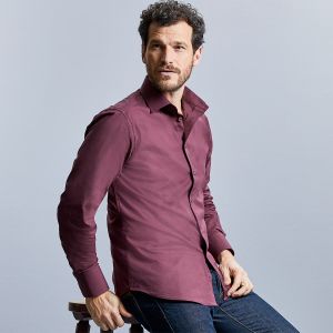 Men's Long Sleeve Easy Care Fitted Shirt