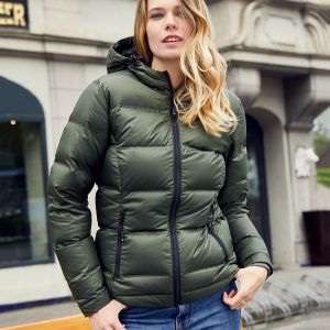 Ladies' Hooded Down Jacket