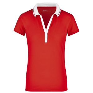 Ladies' Elastic Polo Short-Sleeved