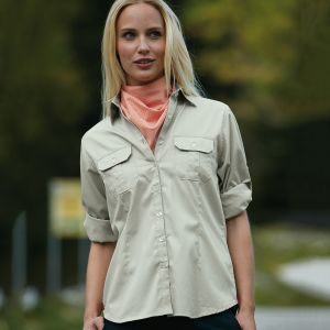 Ladies' Travel Blouse Roll-up Sleeves