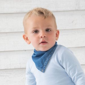 Baby Rocks Denim Bandana Bib