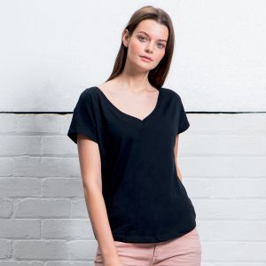 Women's Loose Fit V Neck T