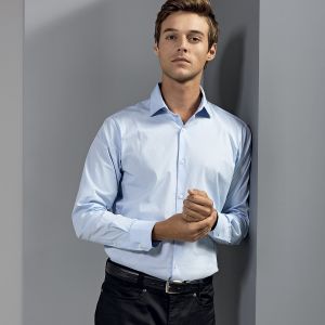 Men's Stretch Fit Cotton Poplin Long Sleeve Shirt
