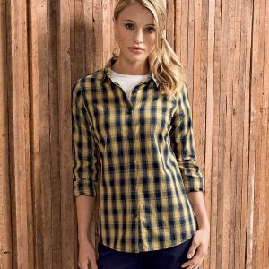 Ladies' LSL 'Mulligan' Check Cotton Bar Shirt     t