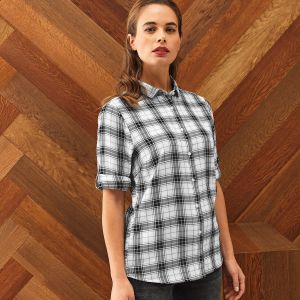 Ladies' LSL 'Ginmill' Check Cotton Bar Shirt